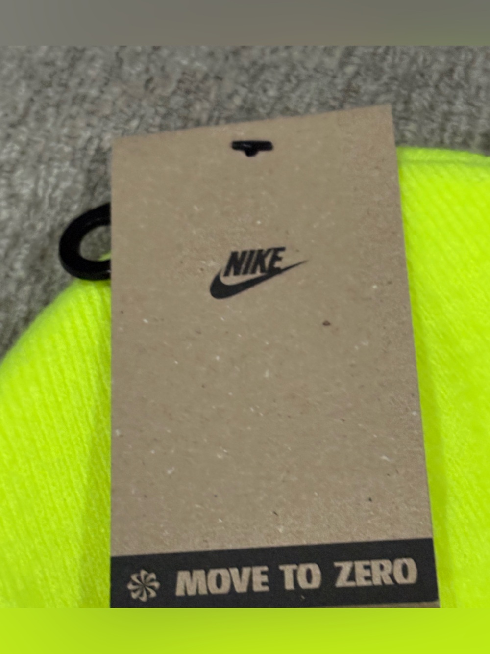 Nike Kids Neon Lime Beanie Hat with Embroidered Logo - Picture 3 of 4
